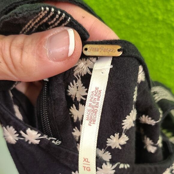 Free People Black and White Backless Halter Sundress - Picture 2 of 5